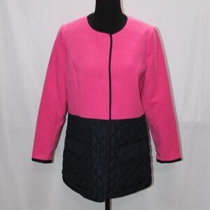 Crown & Ivy Pink and Navy Fleece Jacket